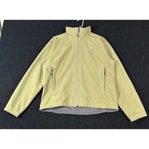The North Face Womens Fleece Jacket Medium Yellow Full Zip Windwall M83